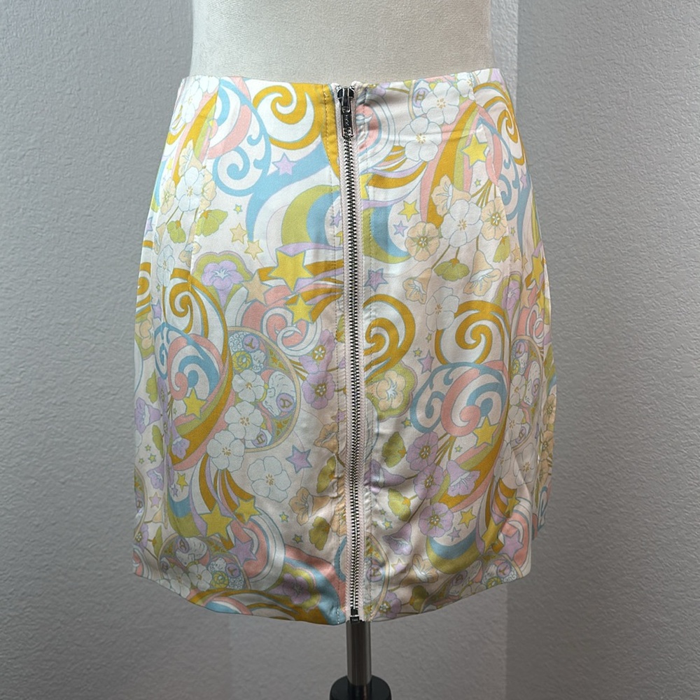 Revolve X FOR LOVE & LEMONS AIKO MINI SKIRT HIGH WAIST Size Small NWT - Picture 5 of 14